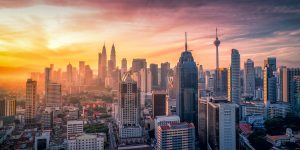 Cityscape of Kuala lumpur city skyline