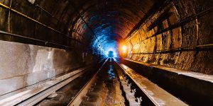 Underground rail tunnel